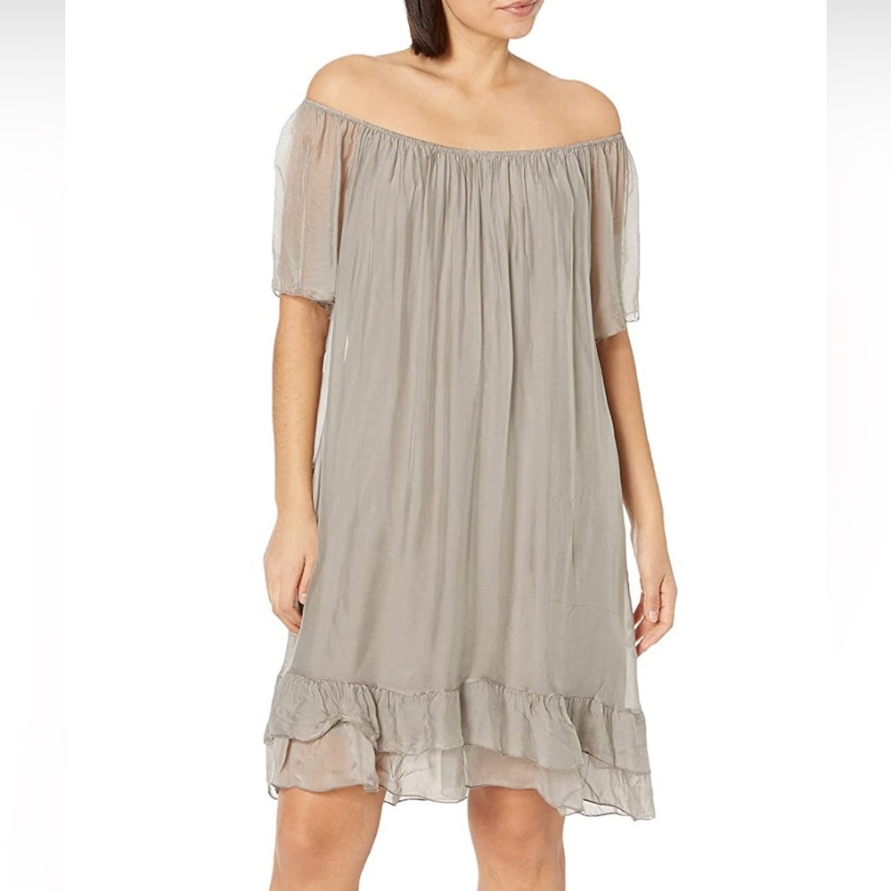 Made in Italy soft flowy silk/ viscose dress